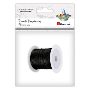 Drucik florystyczny 0,3 mm x 20 m czarny TITANUM CRAFTFUN SERIES
