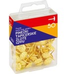 Pinezki tapicerskie złote GRAND 50 szt. pudełko plastikowe