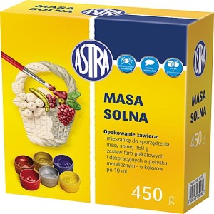 Masa solna Astra 450g + 6 kolorów farb do malowania