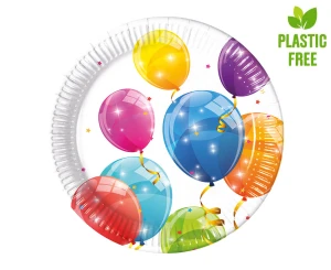 Talerz papierowy 20 cm Balony op.8 szt. Party GODAN 93483