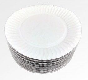 Talerz - tacka papierowa biała 22 cm / 100 szt. /