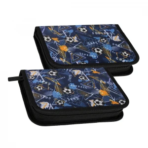Piórnik 1zamek 2klapki bez wyposażenia Football Blue STARPAK 550994