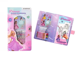 Zestaw kreatywny do kolorowania  naklejki, kredki, diamenciki Princess STARPAK 552494