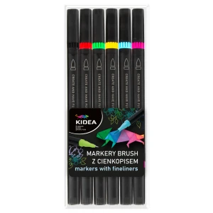 PISAKI PEDZELKOWE/CIENKOPIS 2STR 6KOL KIDEA ETUI
