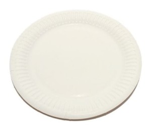 Talerz - tacka papierowa biała 22 cm / 20 szt. /