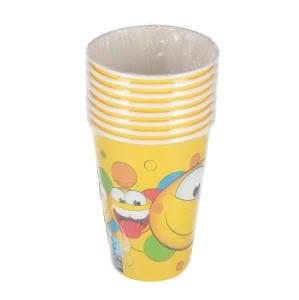 Kubek papierowy 200ml Emotki op8szt ARPEX DC1063