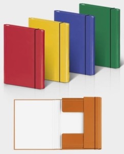 Teczka tekturowa A4 z gumką turkusowa skrzydłowa gruba VAUPE