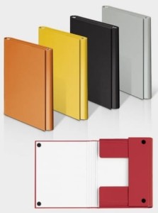 Teczka tekturowa A4 z rzepem pomarańczowa skrzydłowa gruba VAUPE