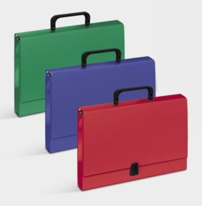 Teczka tekturowa z rączką A4 Classic czerwona szer. 4 cm VAUPE