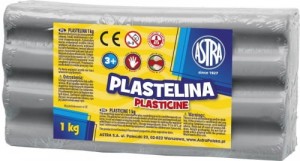 Plastelina ASTRA 1 kg popielata