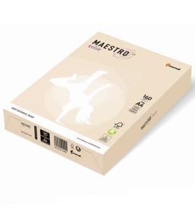 Papier kolorowy A4 160 g kremowy CR20 do ksero i drukarek Maestro
