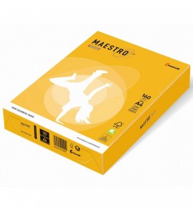 Papier kolorowy A4 160 g żółty słoneczny SY40 do ksero i drukarek Maestro