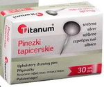 Pinezki tapicerskie srebrne TITANUM 30 sztuk