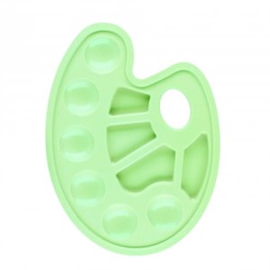Paleta do farb plastikowa zielona owalna 23 x 17 cm STARPAK