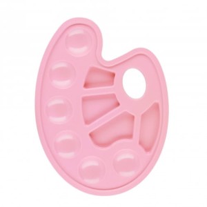 Paleta do farb plastikowa różowa owalna 23 x 17 cm STARPAK