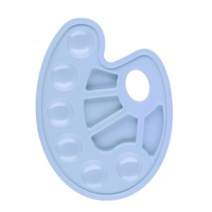 Paleta do farb plastikowa niebieska owalna 23 x 17 cm STARPAK