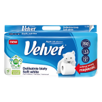 Papier toaletowy biały VELVET 3 warstwy 8 rolek