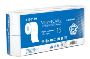 Papier toaletowy biały VELVET CARE 2 warstwy 8 rolek