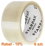 Taśma pakowa STARPAK 48mm x 40m transparentna 6 sztuk