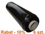 Folia stretch (strecz) czarna 1,65 kg - 6 szt.