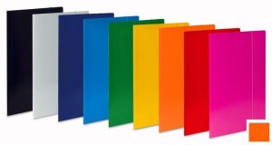 Teczka tekturowa A4 z gumką ECO pomarańczowa lakierowana VauPe