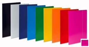 Teczka tekturowa A4 z gumką ECO różowa lakierowana VauPe