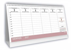 Kalendarz biurkowy stojący SAPT SB2 2027  (25 x 13 cm)