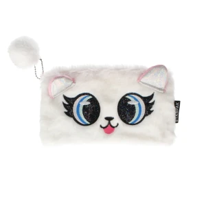 Piórnik saszetka pluszowy 1zamek Big Eyes White STARPAK 471826