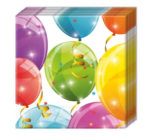 Serwetki "Sparkling Balloons", 33x33 cm, 20 szt.