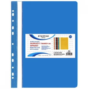 Skoroszyt PCV twardy wpinany  A4 niebieski A 10 STARPAK 151421