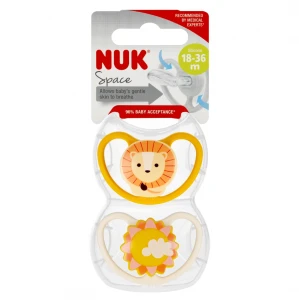 NUK Smoczek uspokajający silikonowy 18-36m Space op.2 szt. 10739501