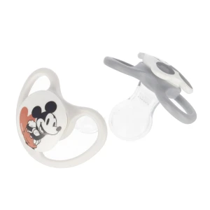 NUK Smoczek uspokajający silikonowy 6-18m Space Disney Miki popielaty op.2 szt. 10176286