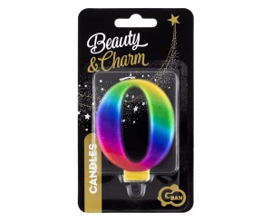 Świeczka cyferka 0, Galaxy, 8,0 cm PF-SCG0