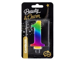 Świeczka cyferka 1, Galaxy, 8,0 cm PF-SCG1