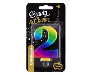 Świeczka cyferka 2, Galaxy, 8,0 cm PF-SCG2