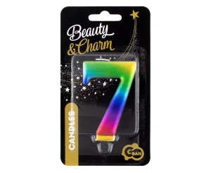 Świeczka cyferka 7, Galaxy, 8,0 cm PF-SCG7