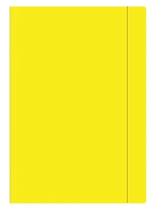 Teczka z gumką papierowa A4 żółta fluo INTERDRUK 213143