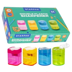 Temperówka 2 ostrza okrągła/kwadratowa display A 24 STARPAK 405589