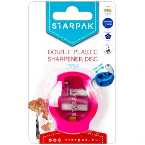 Temperówka 2 ostrza Dysk różowa  B/C STARPAK 471005