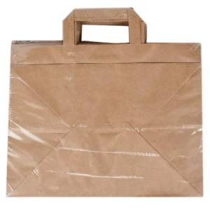 Torba papierowa z uchem 320x245x220 szara 25 sztuk PAPIRUS