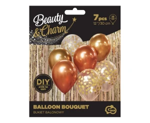 Balon metaliczny 12" złoto-miedziany Party GODAN BB-ZLM7