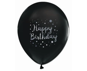 Balon dekoracyjny 12" Happy Birthday op.5 szt. Party GODAN GZ-HBC5